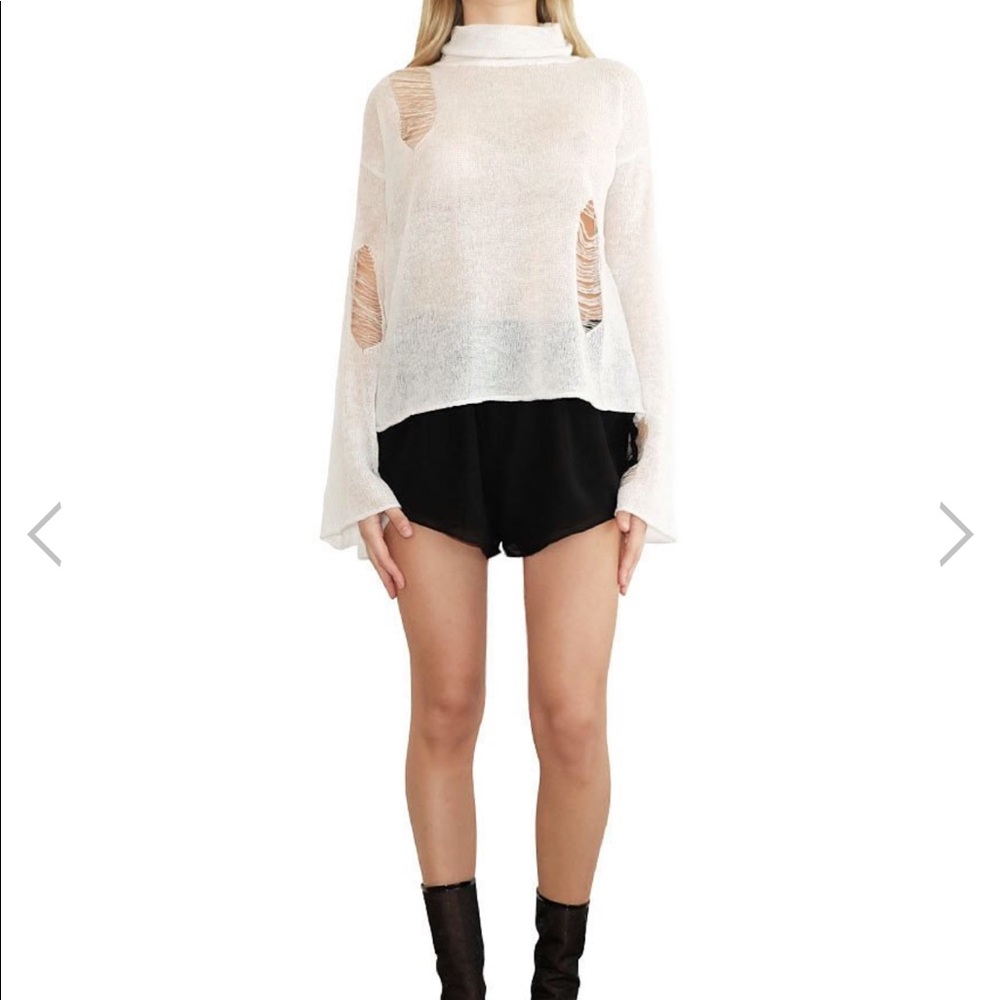 AS IF

HEARTBREAKER DISTRESSED KNITTED SWEATER